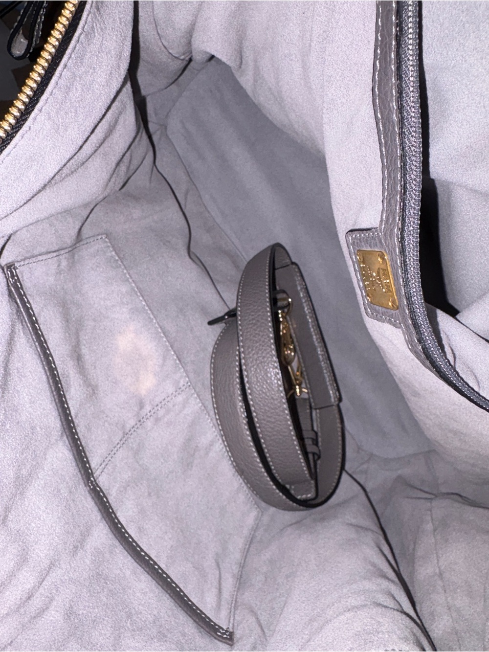 Mcm Gray Women's Top-Handle Satchel Bag with crossbody strap - Picture 14 of 16